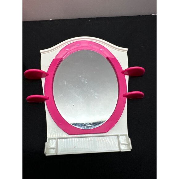 Mattel Barbie Pink Vanity with Mirror For Dollhouses Moving Top Draw - Picture 2 of 11